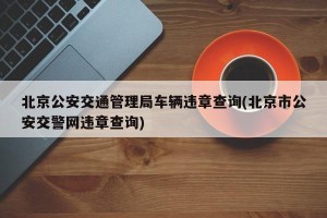 北京公安交通管理局车辆违章查询(北京市公安交警网违章查询)